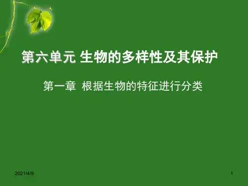 尝试对生物进行分类(导学案)
