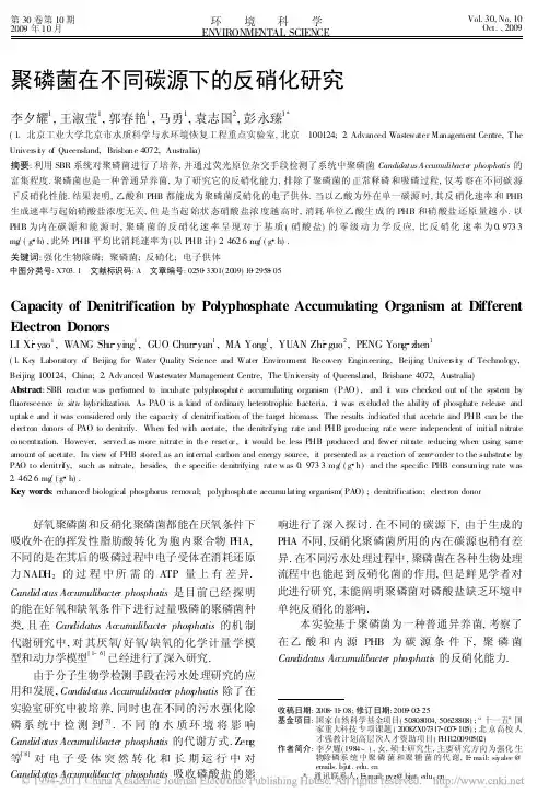 聚磷菌在不同碳源下的反硝化研究_李夕耀