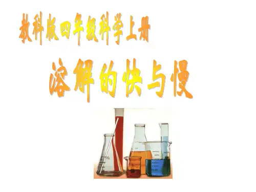 小学科学溶解的快与慢.ppt