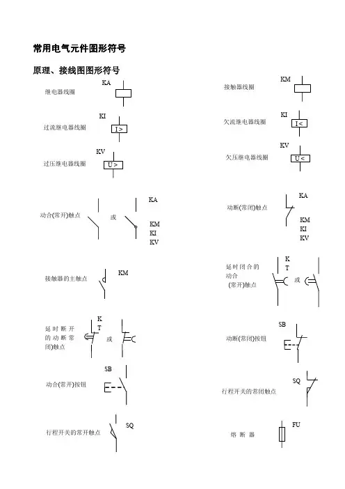电器元器件图形符号