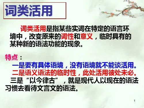 古汉语词类活用