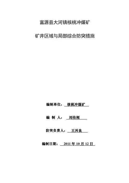 区域和局部综合防突措施