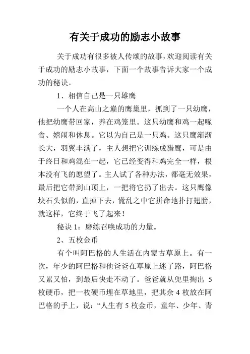 有关于成功的励志小故事