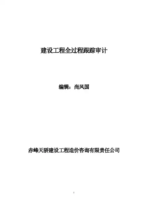 建设项目全过程跟踪审计(DOC)