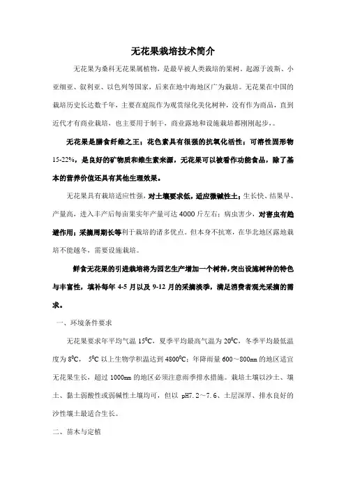 无花果栽培技术