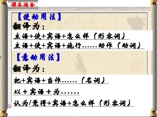 使动用法和意动用法(精)