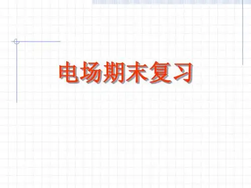电场期末复习