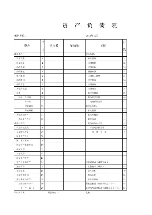 资产负债表 3