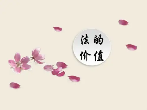 第一编第一章法的价值概述