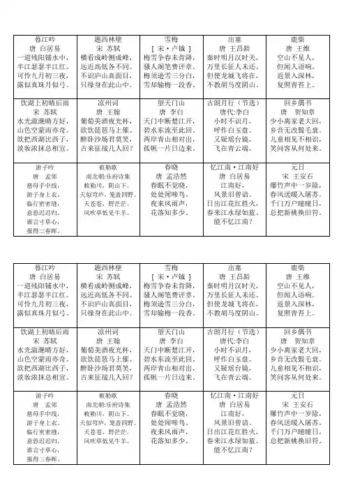 古诗