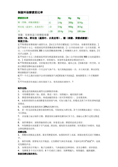 环保酵素的制作方法及用途 (2)