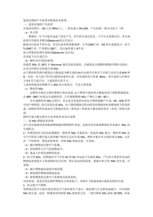 氮氧化物的产生机理及脱氮技术原理 2