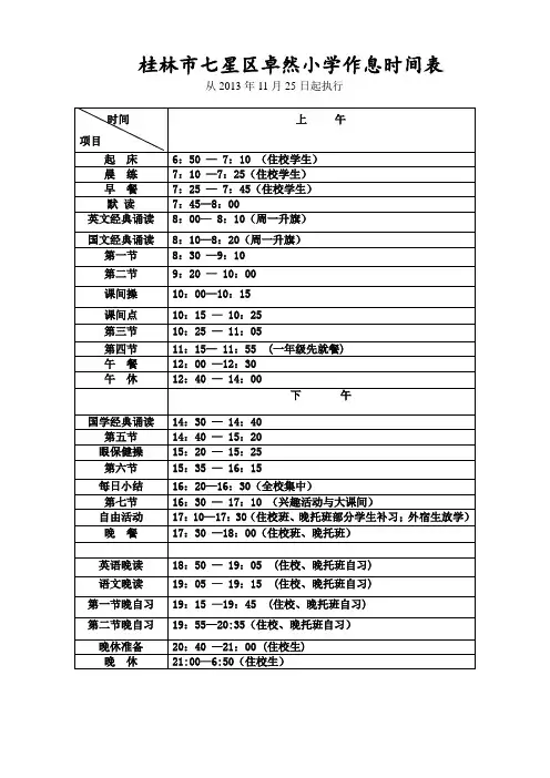 桂林市七星区卓然小学注册流程(2013年9月1日)
