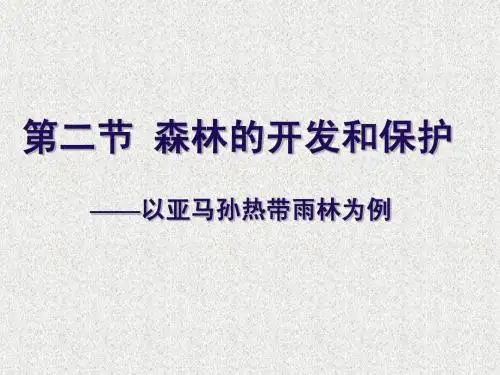 森林的开发和保护