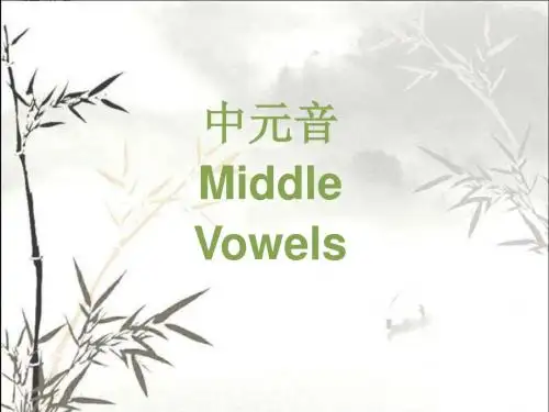 中元音 PPT课件