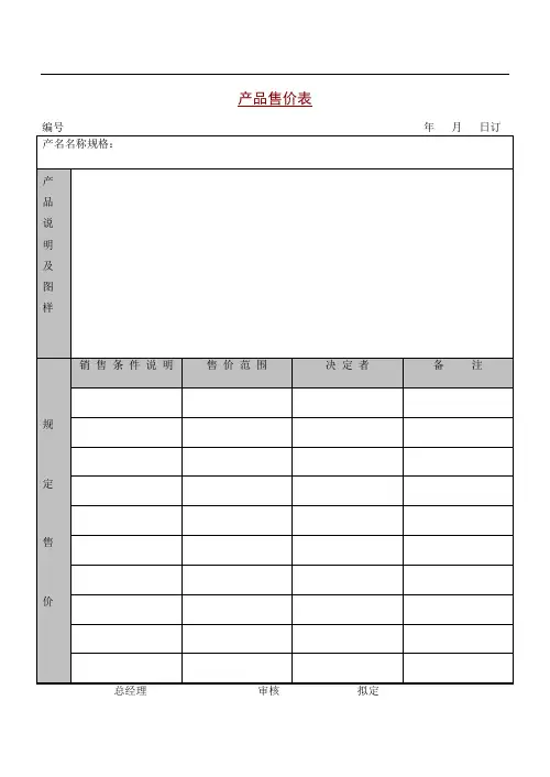销售管理表格大全