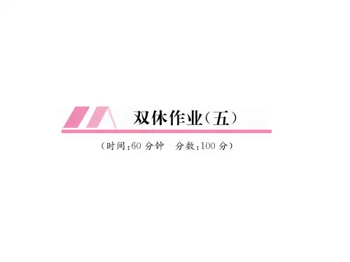 2018年秋九年级数学北师大下册课件:双休作业5 (共27张PPT)