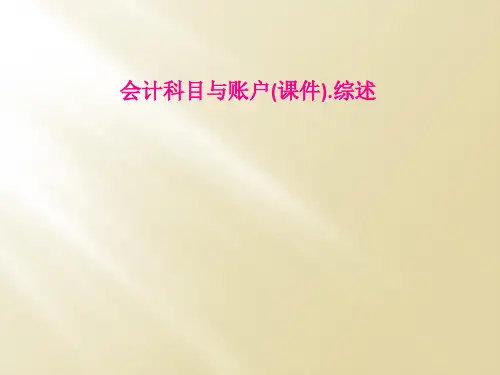 会计科目与账户(课件).综述