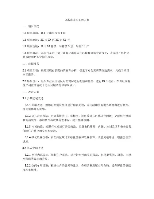 公寓房改造工程方案