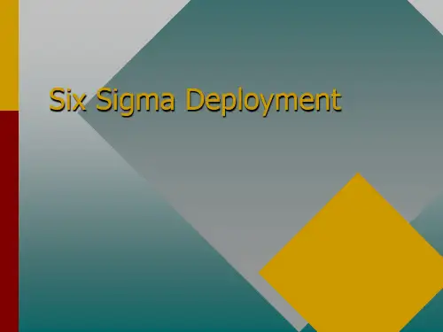 Six Sigma Deployment