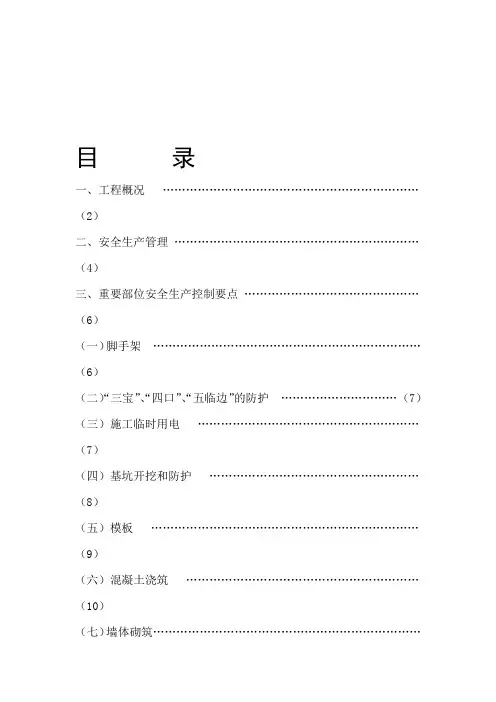 项目安全施工方案