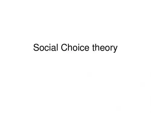 lecture 4 Chap 21 Social choice theory