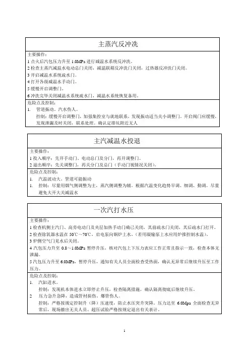 主蒸汽反冲冼