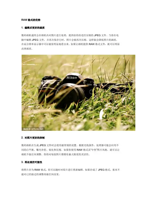 『摄影教程』为什么应该使用RAW格式拍摄