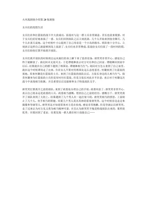 火凤凰之我是特种兵全集剧情 - 火凤凰剧情分集介绍