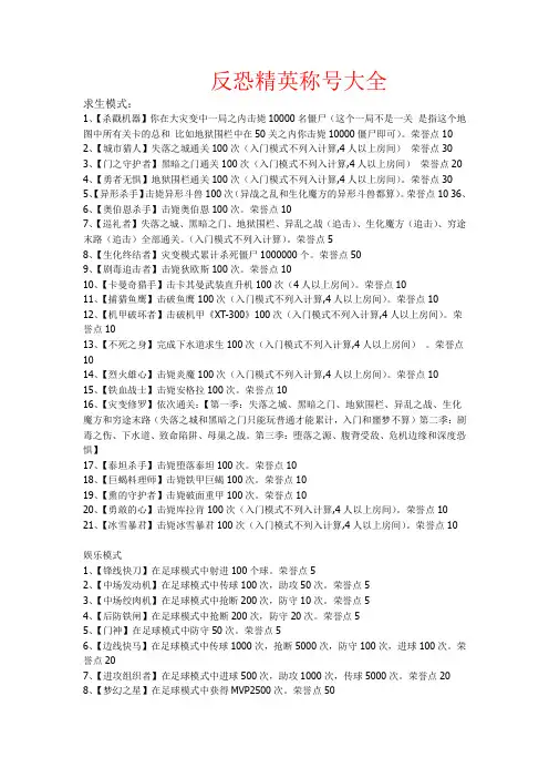 csol反恐精英称号荣誉大全