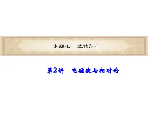 高考物理第二轮复习15 电磁波与相对论精品PPT课件
