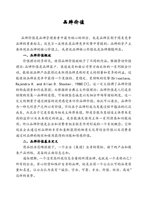 品牌价值