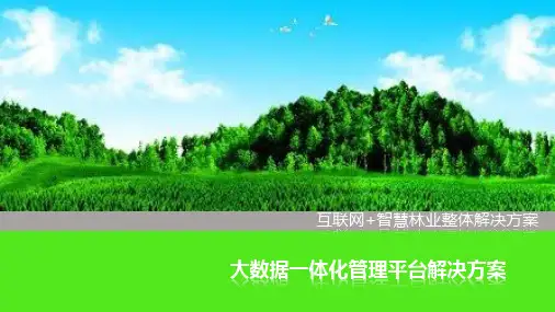 智慧林业综合管控平台 互联网+智慧林业大数据一体化管理平台解决方案