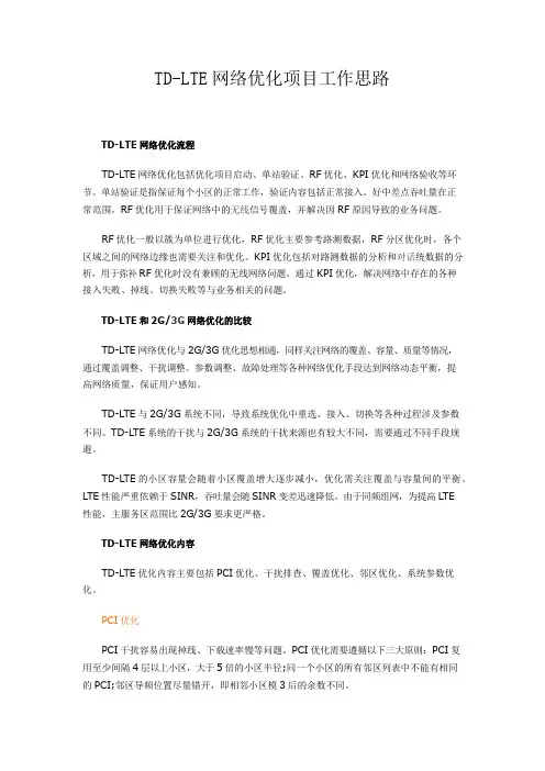 LTE网络优化思路及总结
