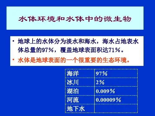 水体环境和水体中的微生物
