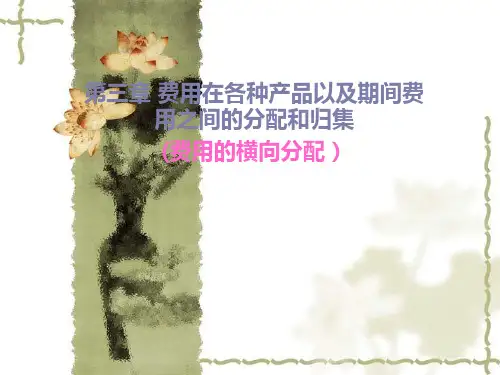 费用在各种产品以及期间费用之间的分配与归集