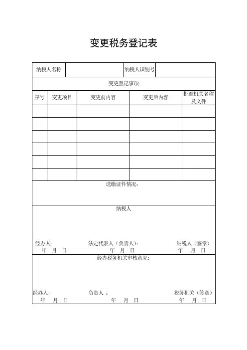 0006-《变更税务登记表》