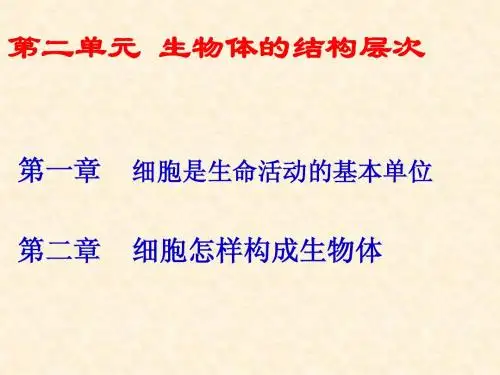 初一生物上册第二单元小结