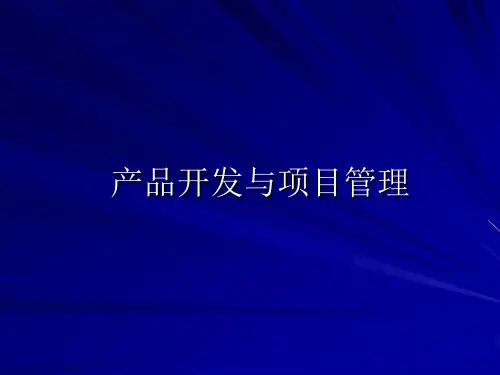 产品开发与项目管理