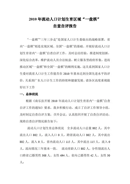 自查自评报告 2