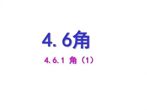 新华师大版七年级数学上册4.6 《角》公开课课件