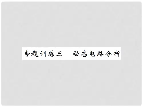 九年级物理全册 专题训练三 动态电路分析课件 (新版)
