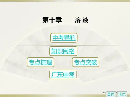 【高分突破】广东地区人教版2016年初中化学中考复习课件  第十章