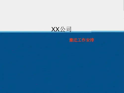 公司搬迁工作安排 会议PPT