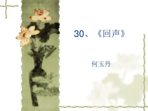 回声说课定稿