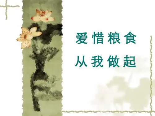 爱惜粮食