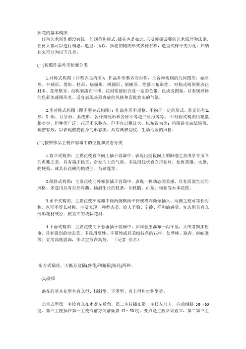 插花的基本构图
