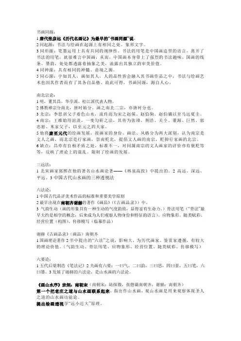 国画基本绘画理论