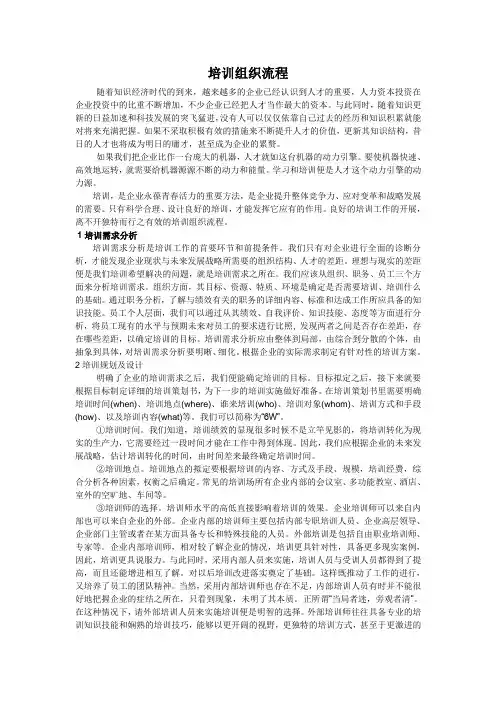企业培训组织流程