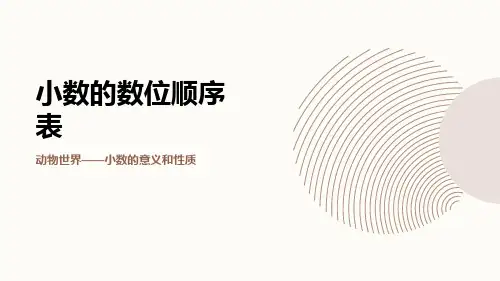 小数的数位顺序表(四年级数学)